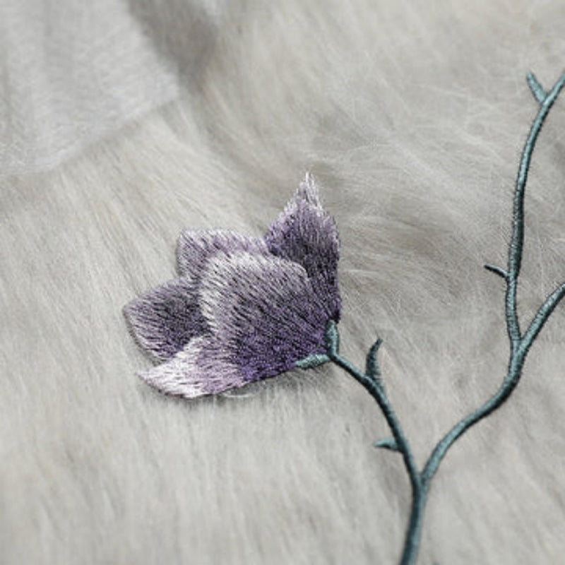 Vintage-Schal Mit Blumenstickerei