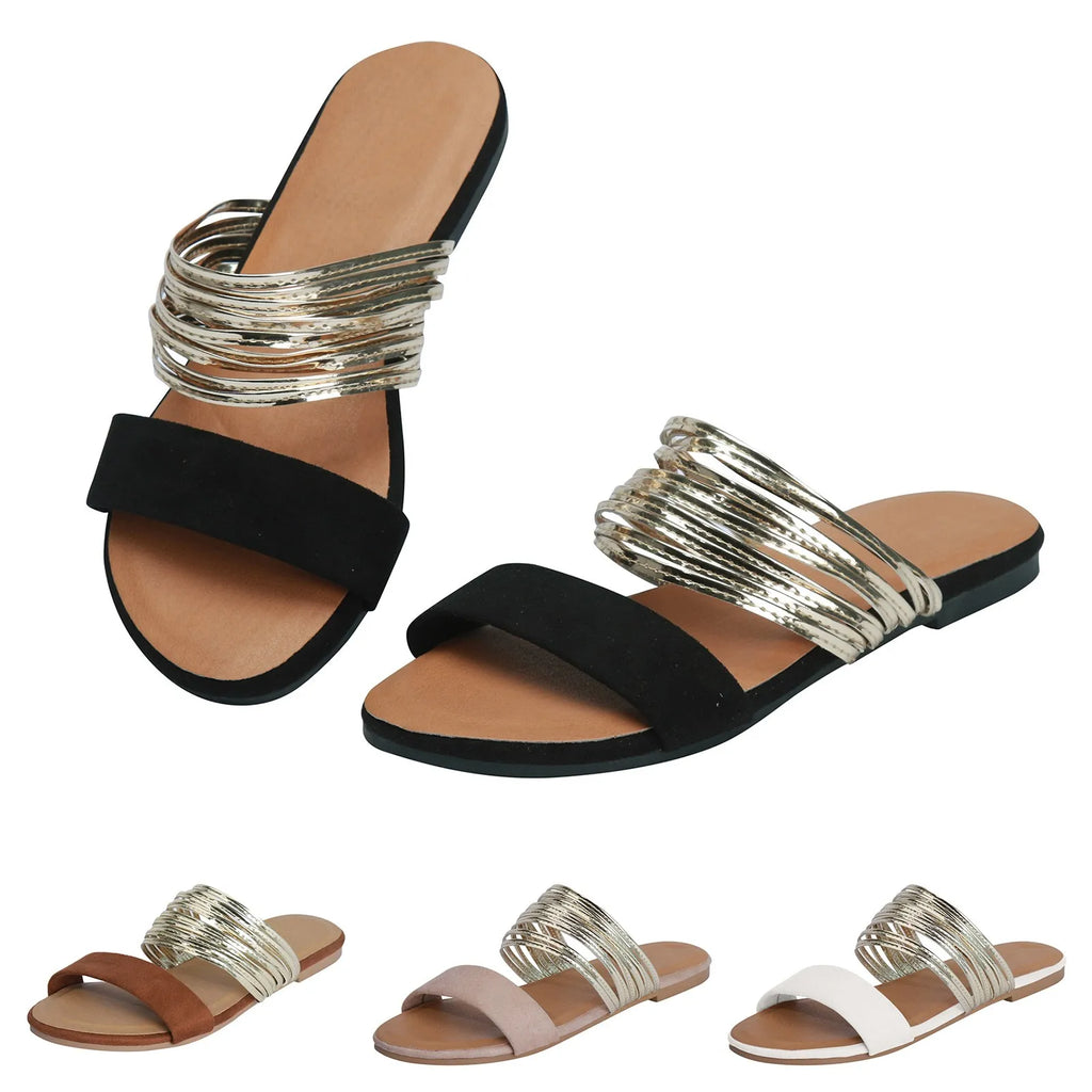 Golden Oasis | Ciabatte Eleganti Dorate