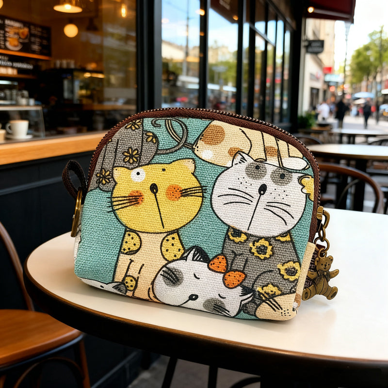Geldbörse Mit Cartoon-Katze