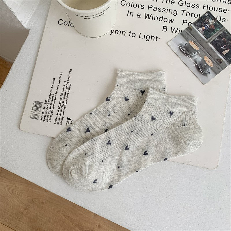 Lässige Socken Mit Herzmuster
