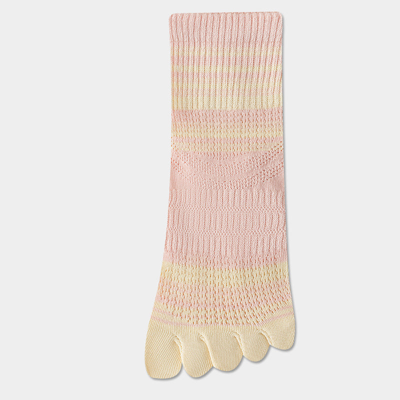 Gestreifte Und Bunte Fünf-Zehen-Socken