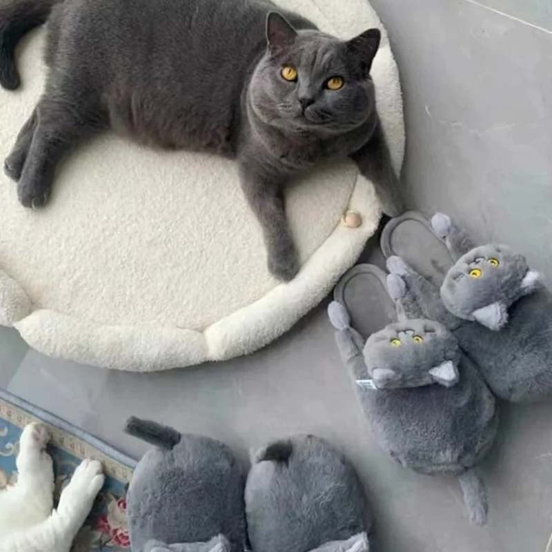 Plüsch Hausschuhe Mit Cartoon-Katze