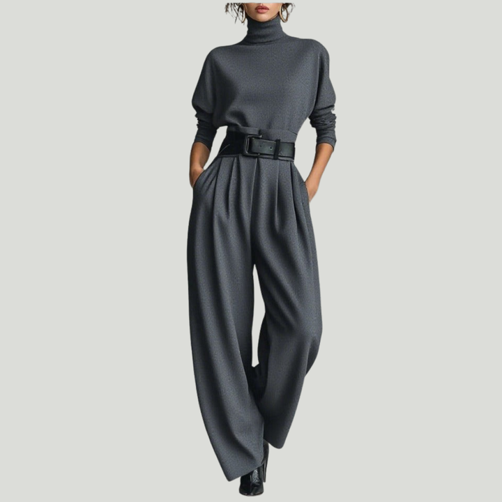 Julia | Conjunto de cuello alto y pantalón recto