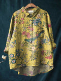 Tiziana | Camicia in lino fantasia