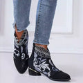 Vintage Bestickte Stiefeletten