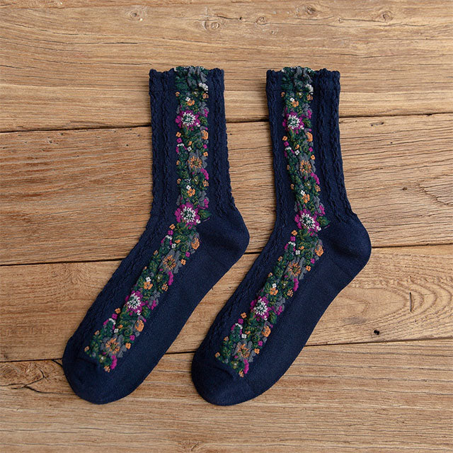 Vintage 3D-Blumensocken