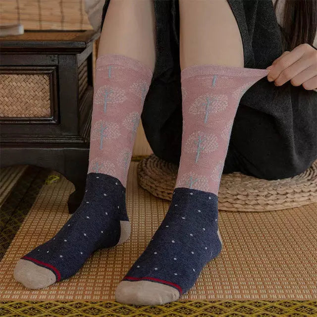 Vintage Socken In Kontrastfarbe