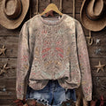 Vintage-Sweatshirt Mit Blumendruck