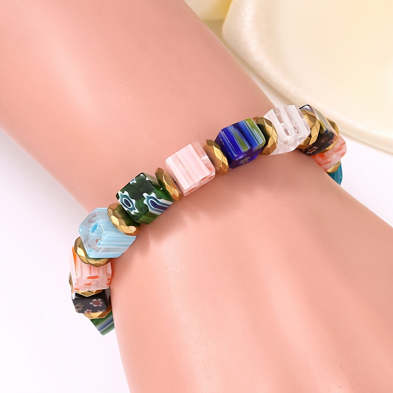 Böhmisches Buntes Perlenarmband