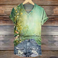 Vintage-T-Shirt Mit Blumendruck