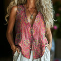 Vintage-Bluse Mit Ethno-Print