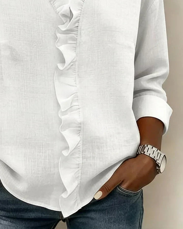 Susana | Blusa con Volantes y Escote en V