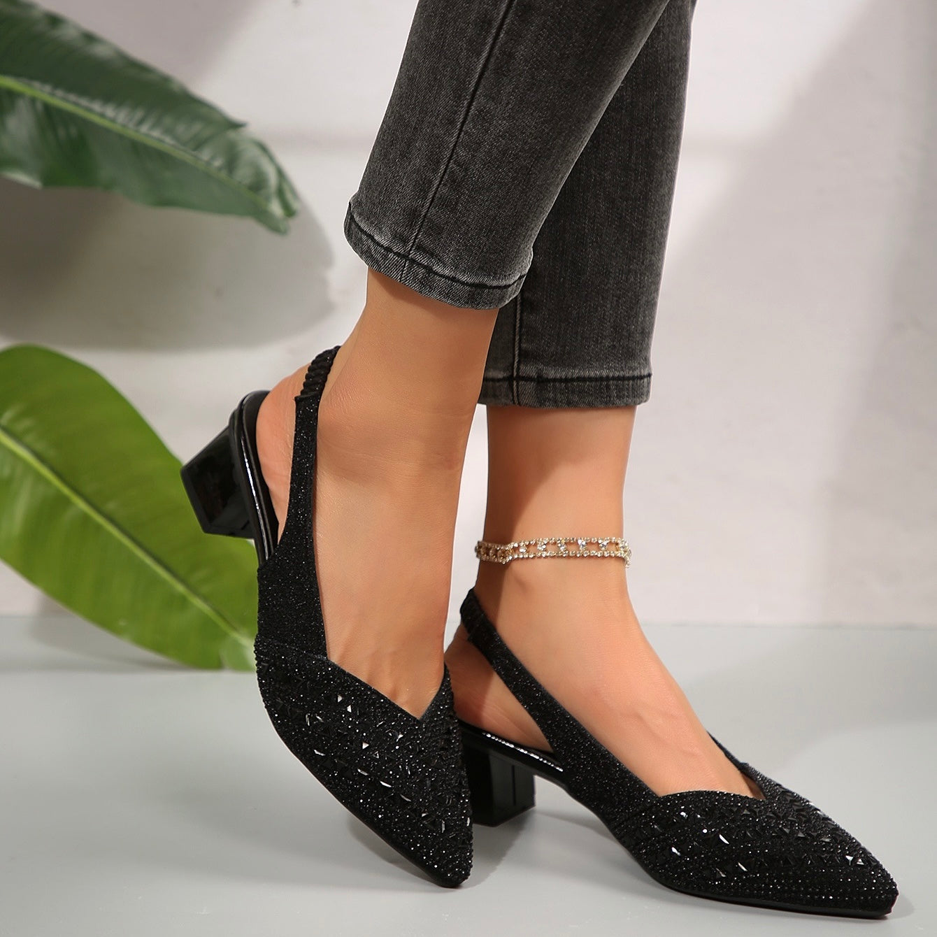 Valentina | Sandali Eleganti con Strass Luminosi