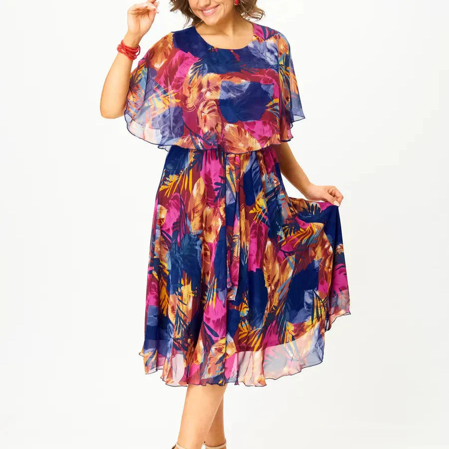 Barbara | vestido de gasa cómodo en talla grande