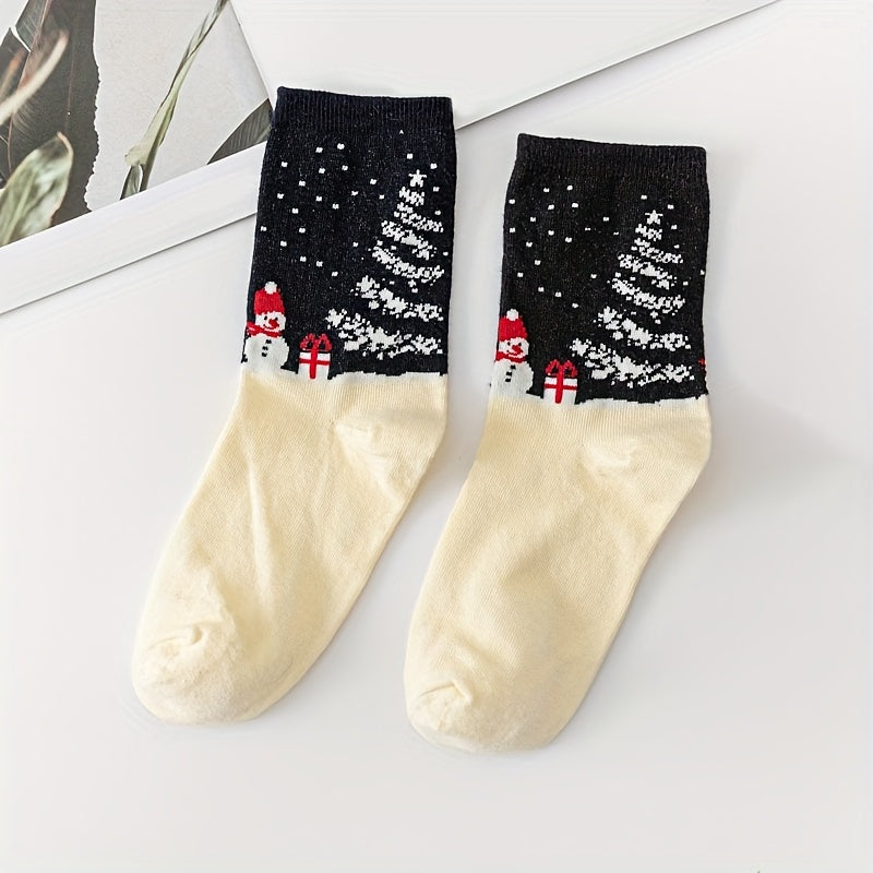 Packung Mit 5 Paar Weihnachtssocken