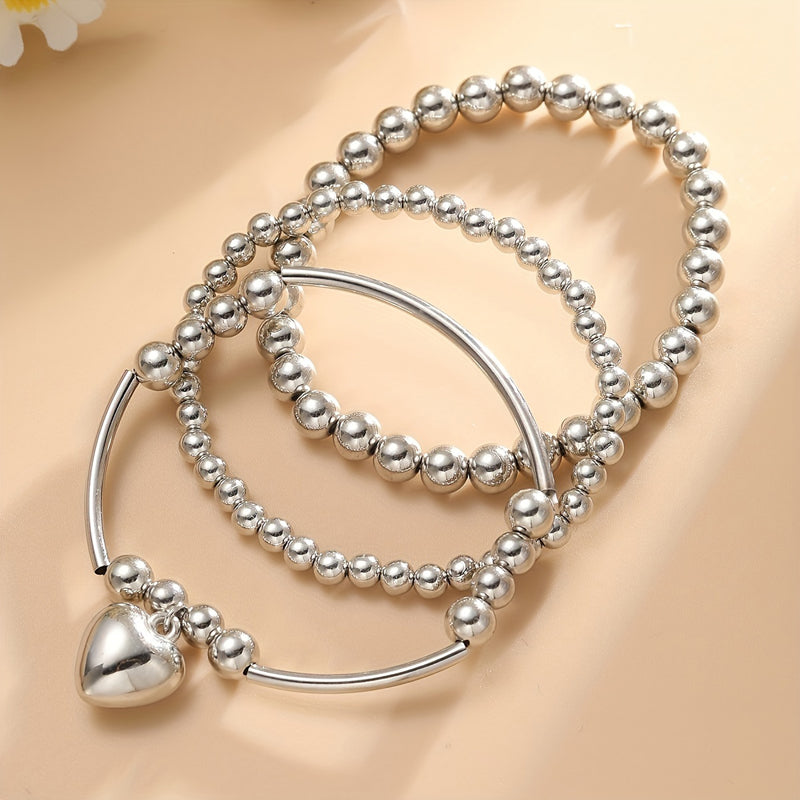 Herz Perlenarmband