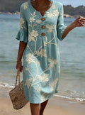 Abito casual da donna con stampa floreale