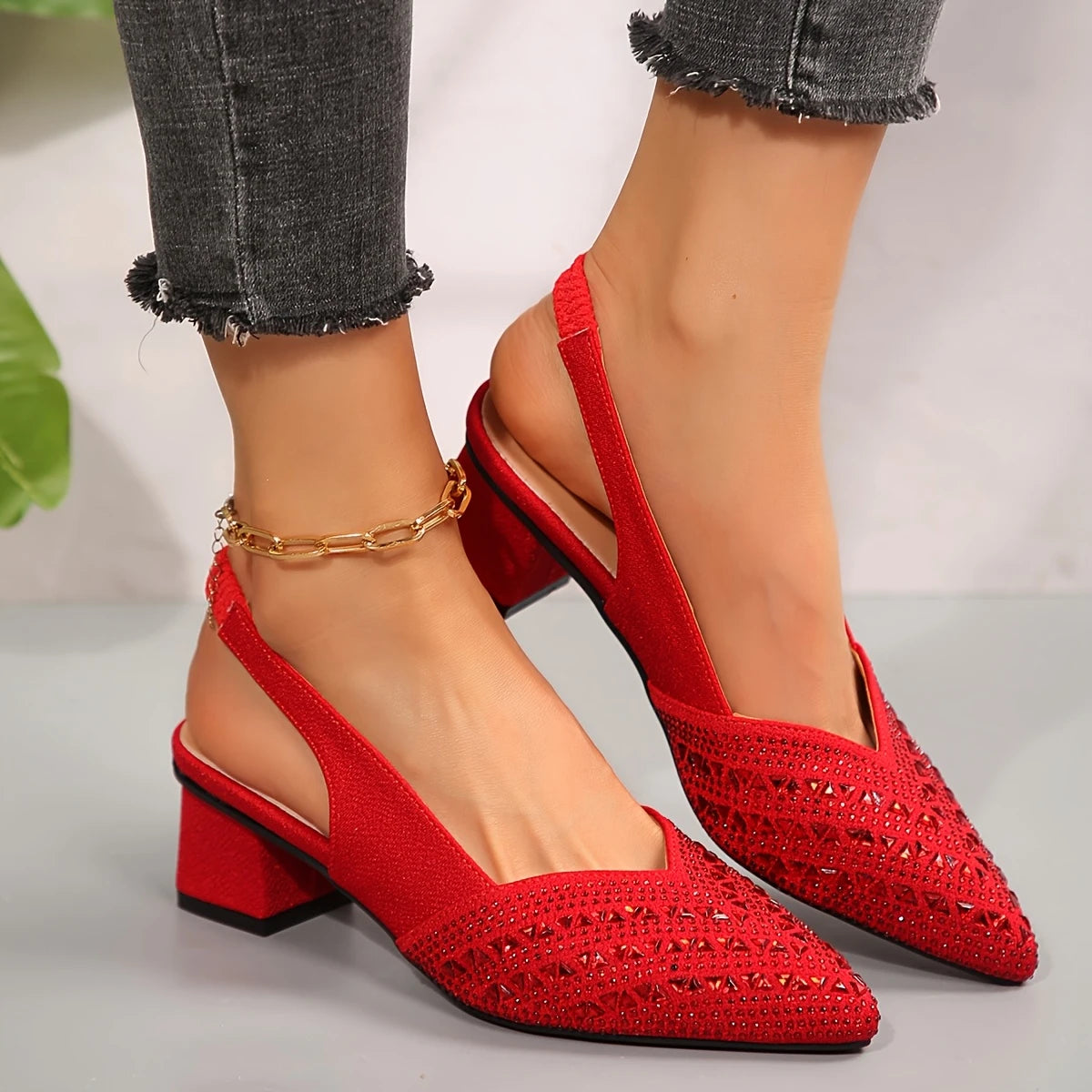 Valentina | Sandali Eleganti con Strass Luminosi