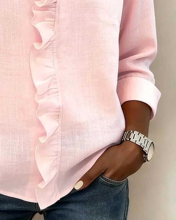 Susana | Blusa con Volantes y Escote en V