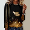 Vintage T-Shirt Mit Schmetterlingsdruck
