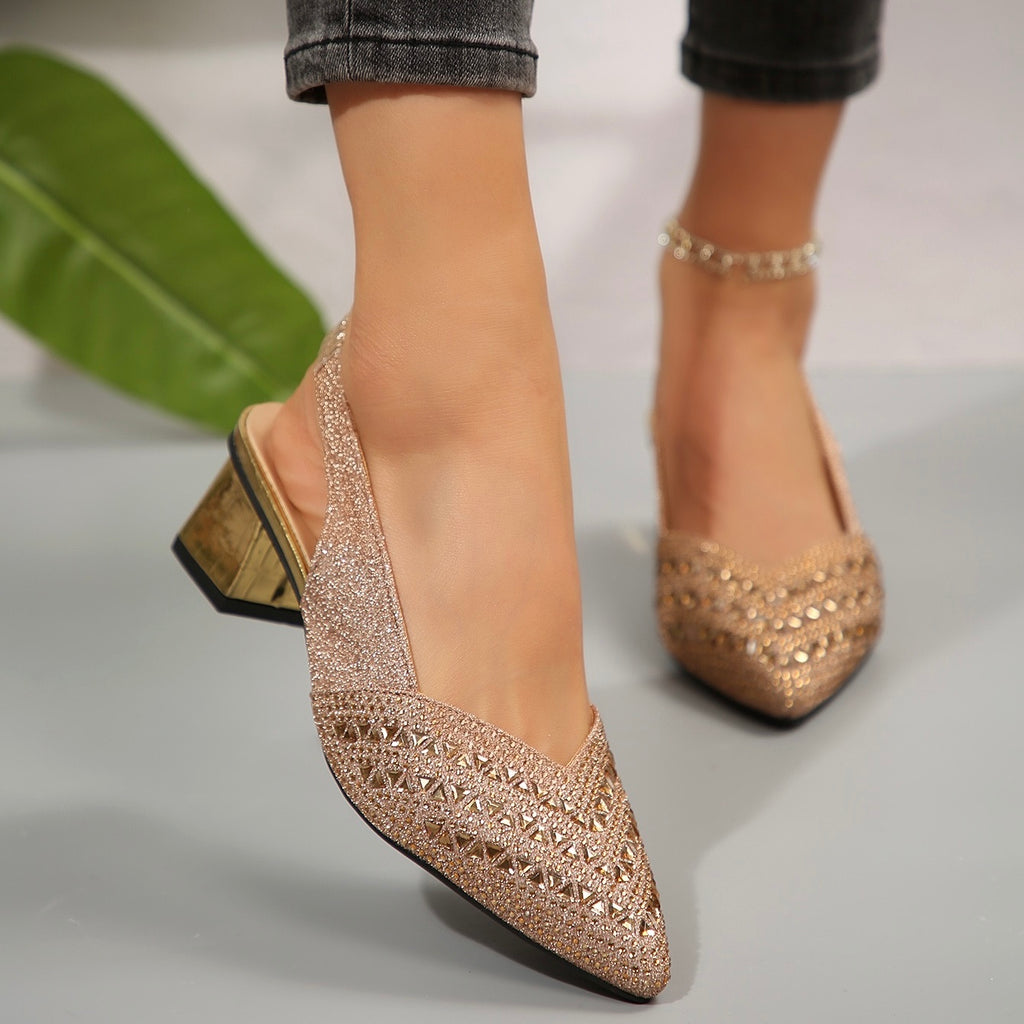 Valentina | Sandali Eleganti con Strass Luminosi