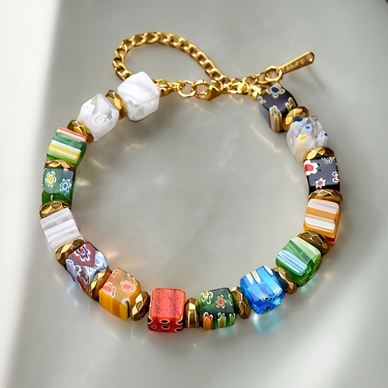 Böhmisches Buntes Perlenarmband