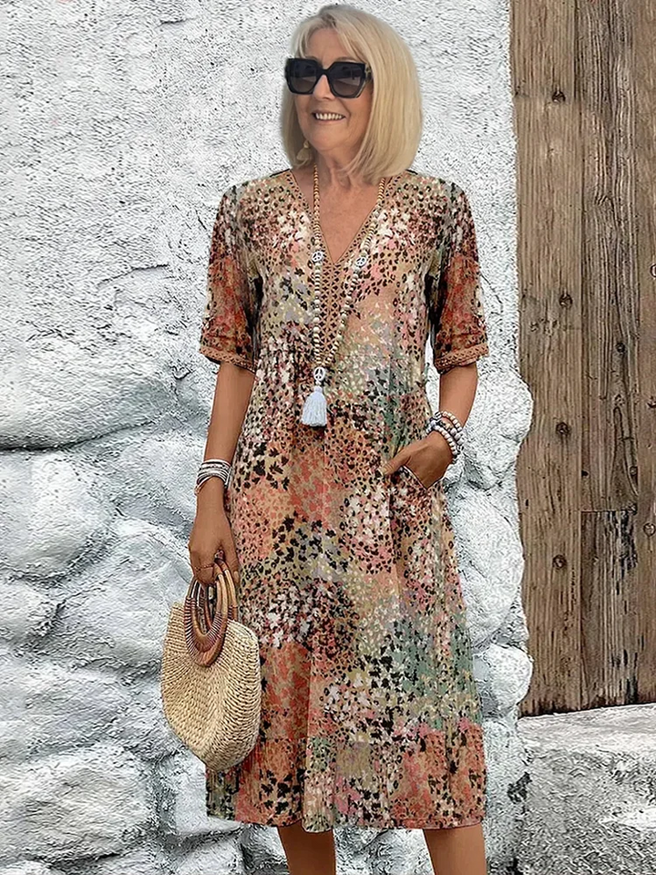 Rachel | Vestido Midi Vibrante