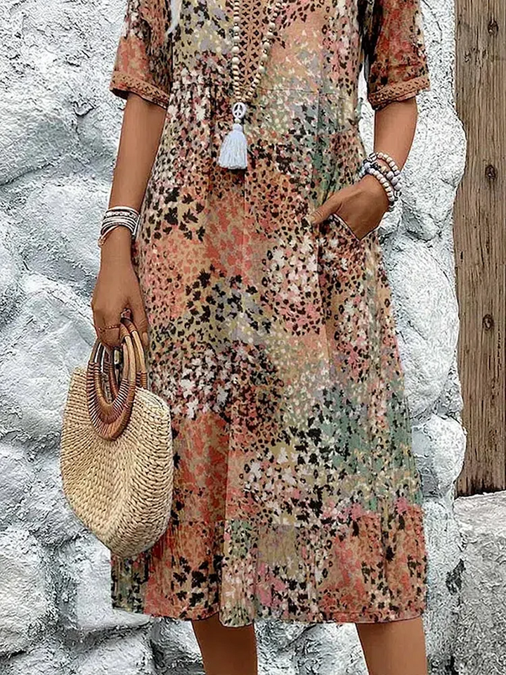 Rachel | Vestido Midi Vibrante