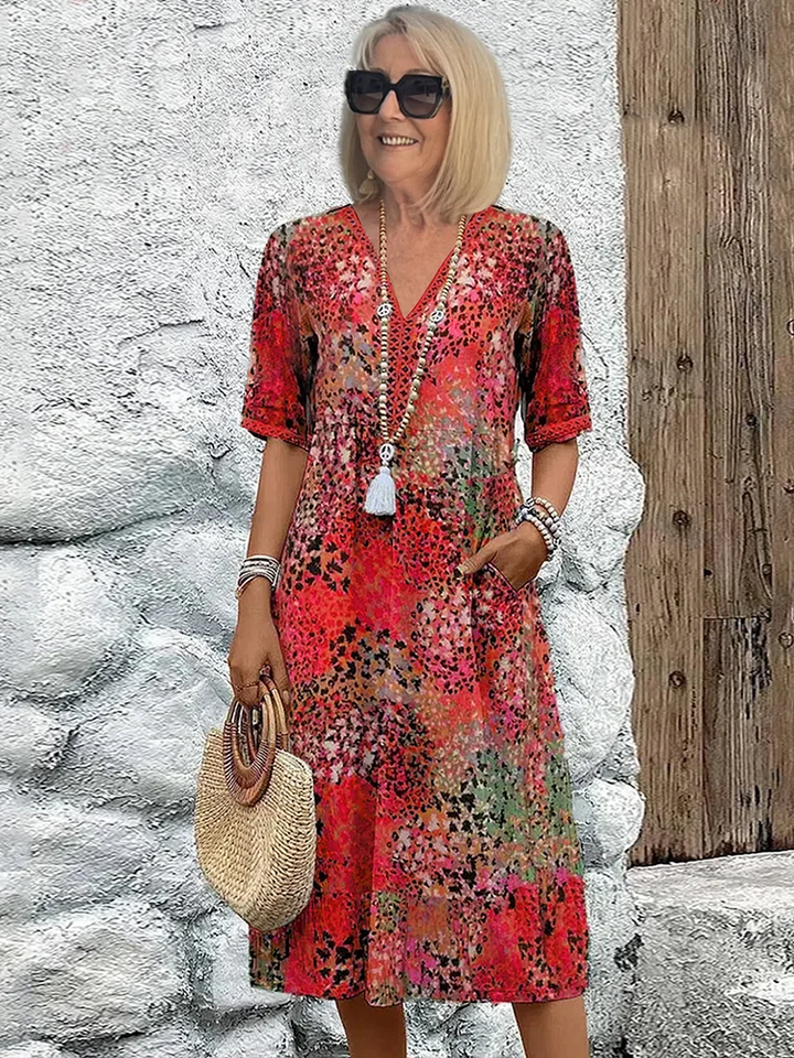 Rachel | Vestido Midi Vibrante