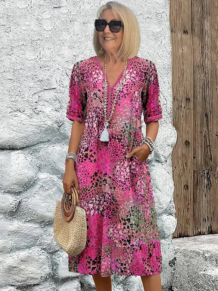 Rachel | Vestido Midi Vibrante