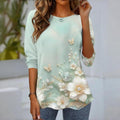 Vintage-T-Shirt Mit Blumendruck