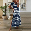 Gestreiftes Kleid Mit Farbverlauf