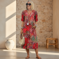 Rachel | Vestido Midi Vibrante