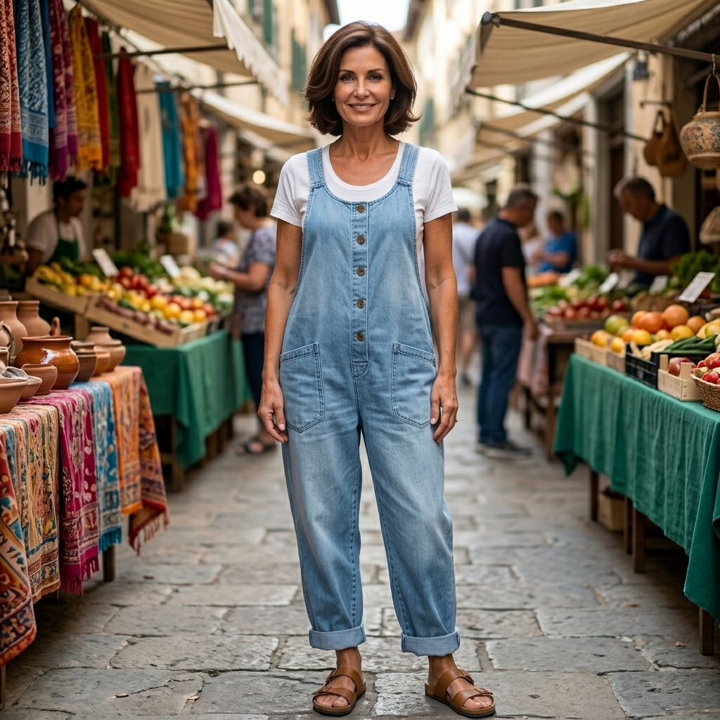Saylor | Salopette in denim vintage dal fascino senza tempo