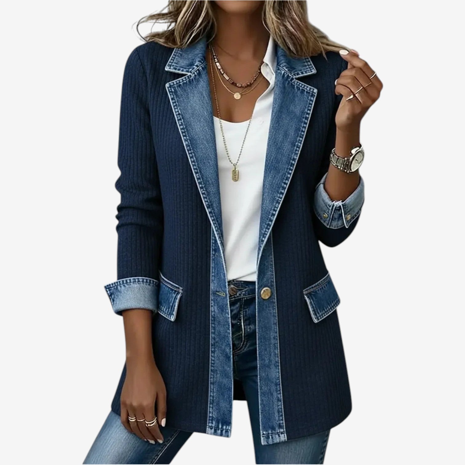 Emilia | Giacca in denim misto