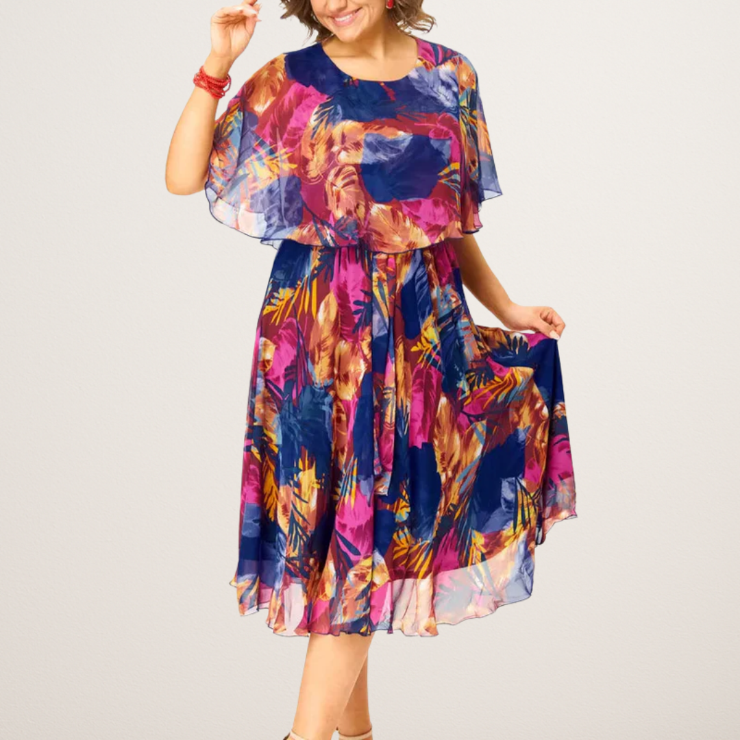Barbara | vestido de gasa cómodo en talla grande