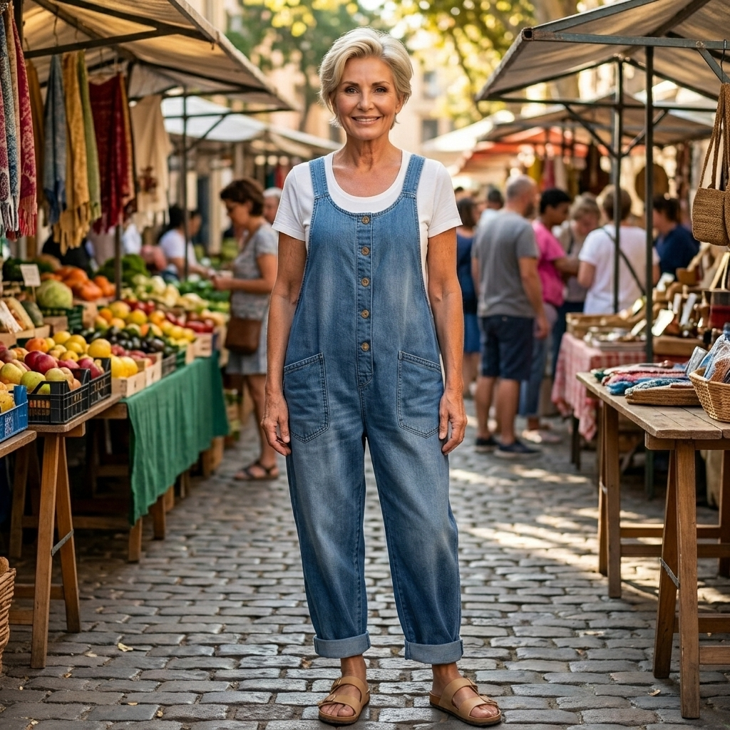 Saylor | Salopette in denim vintage dal fascino senza tempo