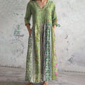 Vintage-Kleid Mit Blumendruck
