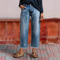 Aberjean | Jeans Retro Cropped a Gamba Dritta