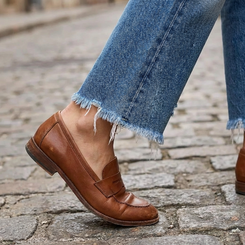 Aberjean | Jeans Retro Cropped a Gamba Dritta