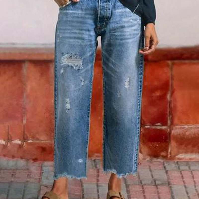 Aberjean | Jeans Retro Cropped a Gamba Dritta