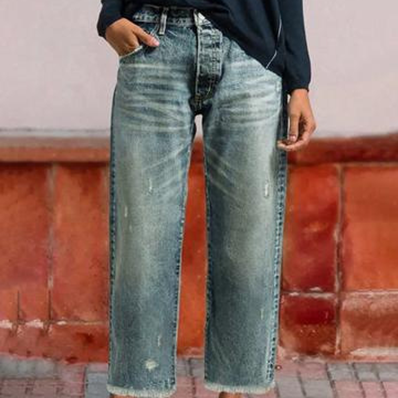 Aberjean | Jeans Retro Cropped a Gamba Dritta