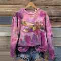 Sweatshirt Mit Vintage Libellendruck