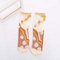 Lässige Atmungsaktive Blumensocken